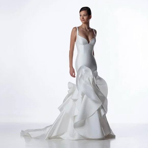 Elegant White Wedding Gown